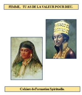 Couverture du cahier: Femme, tu as de la valeur pour Dieu.